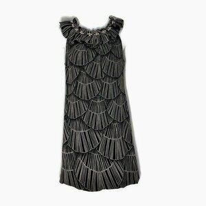 Donna Ricco New York Silk Shift Dress Womens Size 4  Beaded Neck